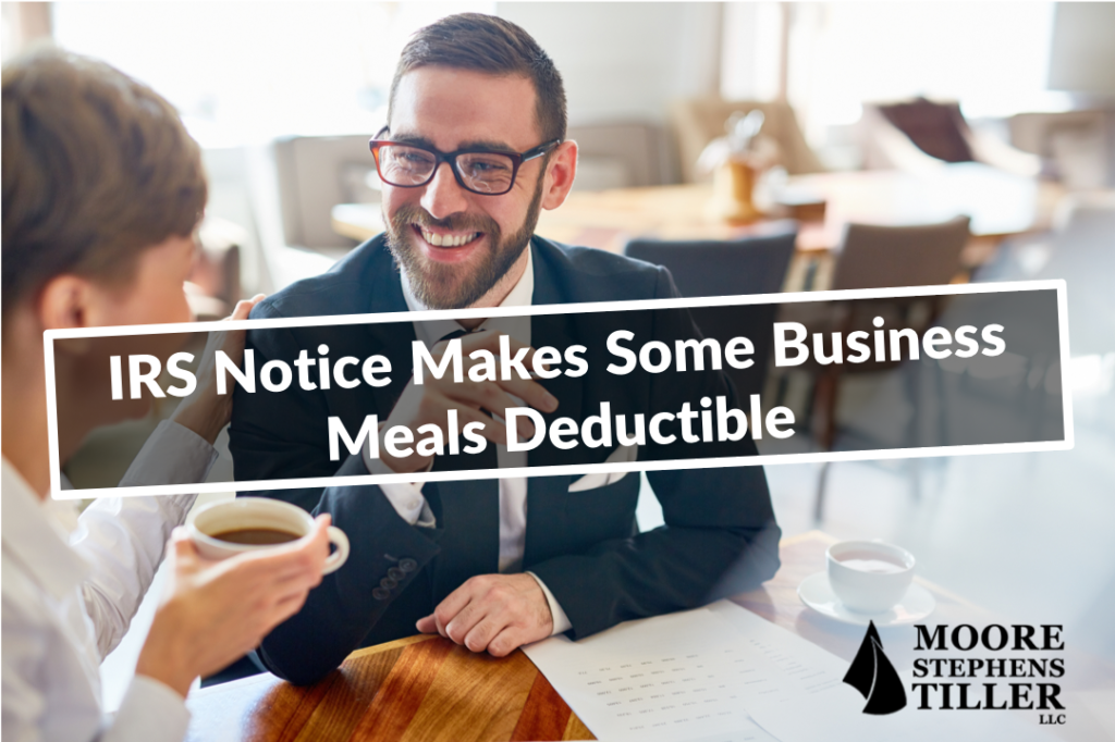 IRS Notice Makes Some Business Meals Deductible Strategic Tax